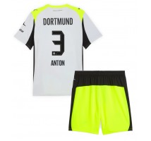 Borussia Dortmund Waldemar Anton #3 Koszulka Wyjazdowa dzieci 2025-26 Krótki Rękaw (+ krótkie spodenki)