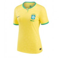 Brazil Koszulka Podstawowa damskie MŚ 2022 Krótki Rękaw