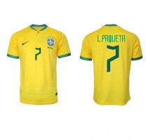 Brazil Lucas Paqueta #7 Koszulka Podstawowa MŚ 2022 Krótki Rękaw