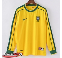 Brazylia 1998 Koszulka Retro Podstawowa Długi Rękaw