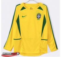 Brazylia 2002 Koszulka Retro Podstawowa Długi Rękaw