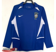 Brazylia 2002 Koszulka Retro Wyjazdowa Długi Rękaw