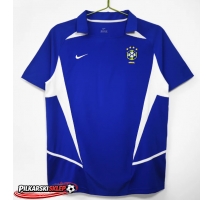 Brazylia 2002 Koszulka Retro Wyjazdowa Krótki Rękaw