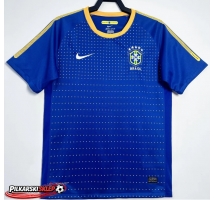 Brazylia 2010 Koszulka Retro Wyjazdowa Krótki Rękaw