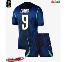 Brazylia Matheus Cunha #9 Koszulka Wyjazdowa dzieci MŚ 2026 Krótki Rękaw (+ krótkie spodenki)