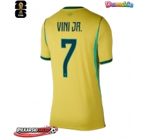 Brazylia Vinicius Junior #7 Koszulka Podstawowa damskie MŚ 2026 Krótki Rękaw