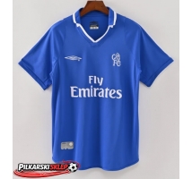 Chelsea 2001-2002 Koszulka Retro Podstawowa Krótki Rękaw