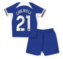 Chelsea Ben Chilwell #21 Koszulka Podstawowa dzieci 2023-24 Krótki Rękaw (+ krótkie spodenki)