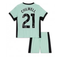 Chelsea Ben Chilwell #21 Koszulka Trzecia dzieci 2023-24 Krótki Rękaw (+ krótkie spodenki)