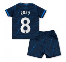 Chelsea Enzo Fernandez #8 Koszulka Wyjazdowa dzieci 2023-24 Krótki Rękaw (+ krótkie spodenki)