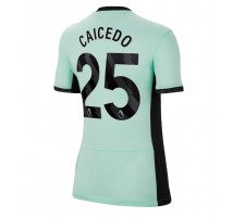 Chelsea Moises Caicedo #25 Koszulka Trzecia damskie 2023-24 Krótki Rękaw