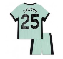 Chelsea Moises Caicedo #25 Koszulka Trzecia dzieci 2023-24 Krótki Rękaw (+ krótkie spodenki)