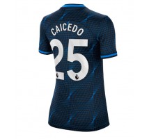 Chelsea Moises Caicedo #25 Koszulka Wyjazdowa damskie 2023-24 Krótki Rękaw