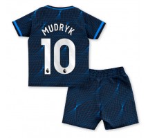 Chelsea Mykhailo Mudryk #10 Koszulka Wyjazdowa dzieci 2023-24 Krótki Rękaw (+ krótkie spodenki)