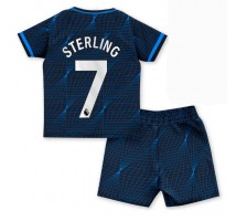 Chelsea Raheem Sterling #7 Koszulka Wyjazdowa dzieci 2023-24 Krótki Rękaw (+ krótkie spodenki)