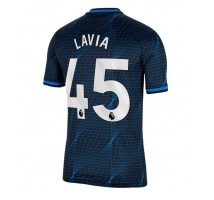 Chelsea Romeo Lavia #45 Koszulka Wyjazdowa 2023-24 Krótki Rękaw