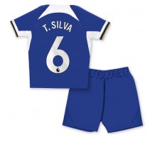 Chelsea Thiago Silva #6 Koszulka Podstawowa dzieci 2023-24 Krótki Rękaw (+ krótkie spodenki)