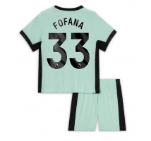 Chelsea Wesley Fofana #33 Koszulka Trzecia dzieci 2023-24 Krótki Rękaw (+ krótkie spodenki)