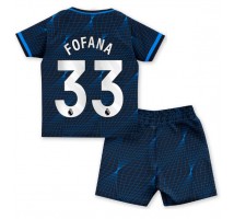 Chelsea Wesley Fofana #33 Koszulka Wyjazdowa dzieci 2023-24 Krótki Rękaw (+ krótkie spodenki)