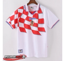 Chorwacja 1998 Koszulka Retro Podstawowa Krótki Rękaw