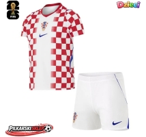 Chorwacja Koszulka Podstawowa dzieci MŚ 2026 Krótki Rękaw (+ krótkie spodenki)