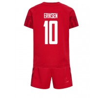Danska Christian Eriksen #10 Koszulka Podstawowa dzieci MŚ 2022 Krótki Rękaw (+ krótkie spodenki)