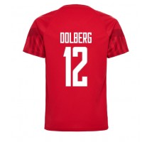 Danska Kasper Dolberg #12 Koszulka Podstawowa MŚ 2022 Krótki Rękaw