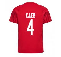 Danska Simon Kjaer #4 Koszulka Podstawowa MŚ 2022 Krótki Rękaw