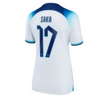 Engleska Bukayo Saka #17 Koszulka Podstawowa damskie MŚ 2022 Krótki Rękaw