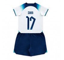 Engleska Bukayo Saka #17 Koszulka Podstawowa dzieci MŚ 2022 Krótki Rękaw (+ krótkie spodenki)