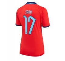Engleska Bukayo Saka #17 Koszulka Wyjazdowa damskie MŚ 2022 Krótki Rękaw