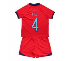 Engleska Declan Rice #4 Koszulka Wyjazdowa dzieci MŚ 2022 Krótki Rękaw (+ krótkie spodenki)