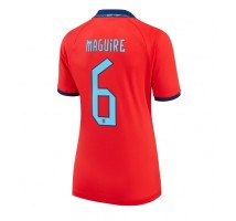 Engleska Harry Maguire #6 Koszulka Wyjazdowa damskie MŚ 2022 Krótki Rękaw