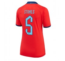 Engleska John Stones #5 Koszulka Wyjazdowa damskie MŚ 2022 Krótki Rękaw