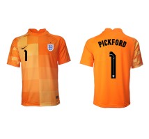 Engleska Jordan Pickford #1 Bramkarskie Koszulka Wyjazdowa MŚ 2022 Krótki Rękaw