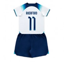 Engleska Marcus Rashford #11 Koszulka Podstawowa dzieci MŚ 2022 Krótki Rękaw (+ krótkie spodenki)