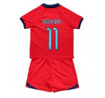 Engleska Marcus Rashford #11 Koszulka Wyjazdowa dzieci MŚ 2022 Krótki Rękaw (+ krótkie spodenki)
