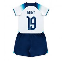 Engleska Mason Mount #19 Koszulka Podstawowa dzieci MŚ 2022 Krótki Rękaw (+ krótkie spodenki)