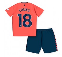Everton Ashley Young #18 Koszulka Wyjazdowa dzieci 2023-24 Krótki Rękaw (+ krótkie spodenki)