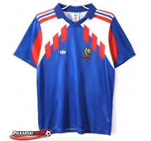 Francja 1990 Koszulka Retro Podstawowa Krótki Rękaw
