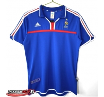 Francja 2000 Koszulka Retro Podstawowa Krótki Rękaw