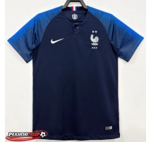 Francja 2018-2019 Koszulka Retro Podstawowa Krótki Rękaw