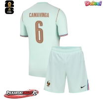 Francja Eduardo Camavinga #6 Koszulka Wyjazdowa dzieci MŚ 2026 Krótki Rękaw (+ krótkie spodenki)