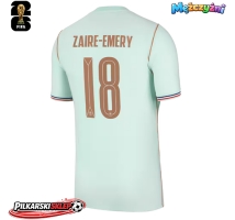 Francja Warren Zaire-Emery #18 Koszulka Wyjazdowa MŚ 2026 Krótki Rękaw