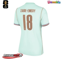 Francja Warren Zaire-Emery #18 Koszulka Wyjazdowa damskie MŚ 2026 Krótki Rękaw