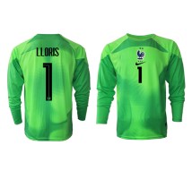 Francuska Hugo Lloris #1 Bramkarskie Koszulka Wyjazdowa MŚ 2022 Długi Rękaw