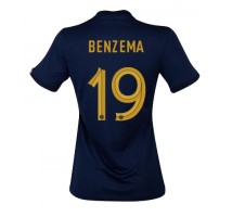 Francuska Karim Benzema #19 Koszulka Podstawowa damskie MŚ 2022 Krótki Rękaw