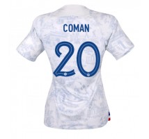 Francuska Kingsley Coman #20 Koszulka Wyjazdowa damskie MŚ 2022 Krótki Rękaw