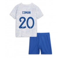 Francuska Kingsley Coman #20 Koszulka Wyjazdowa dzieci MŚ 2022 Krótki Rękaw (+ krótkie spodenki)