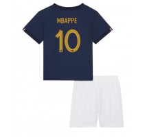 Francuska Kylian Mbappe #10 Koszulka Podstawowa dzieci MŚ 2022 Krótki Rękaw (+ krótkie spodenki)